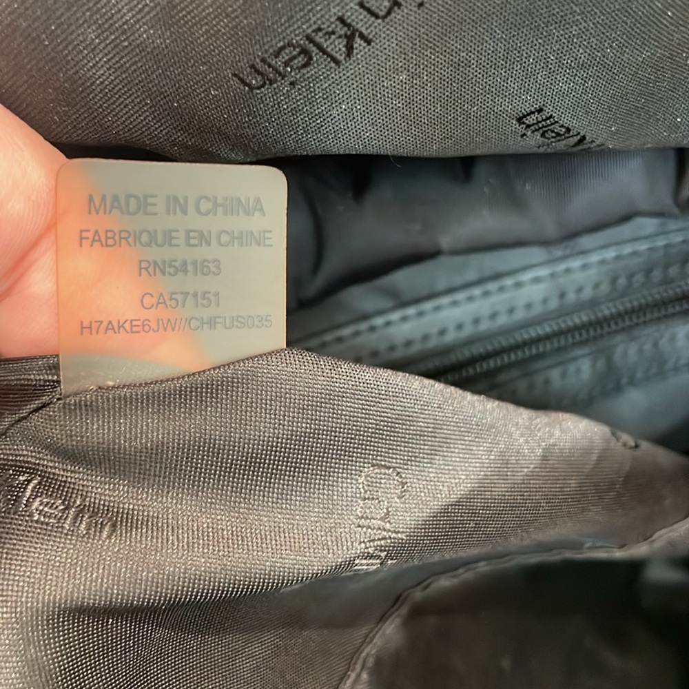CALVIN KLEIN // black fashion backpack // fold over // TONS of zipper pockets - Picture 12 of 16